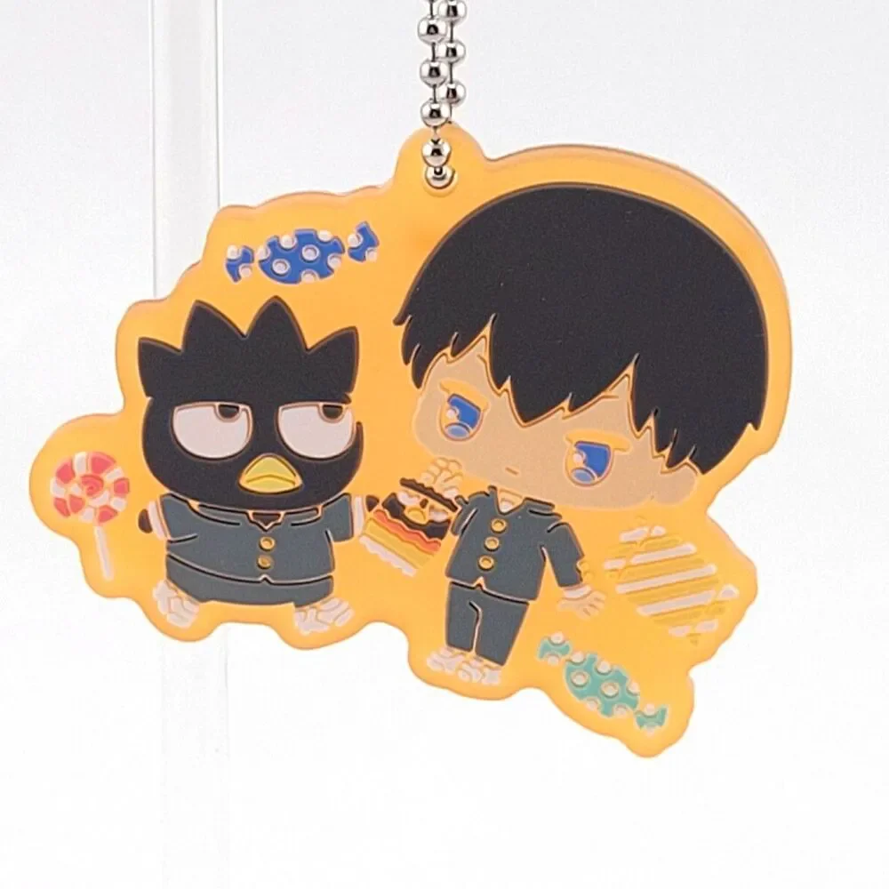 Tobio Kageyama & Badtz-Maru - Haikyu x Sanrio Orange Rubber Keychain